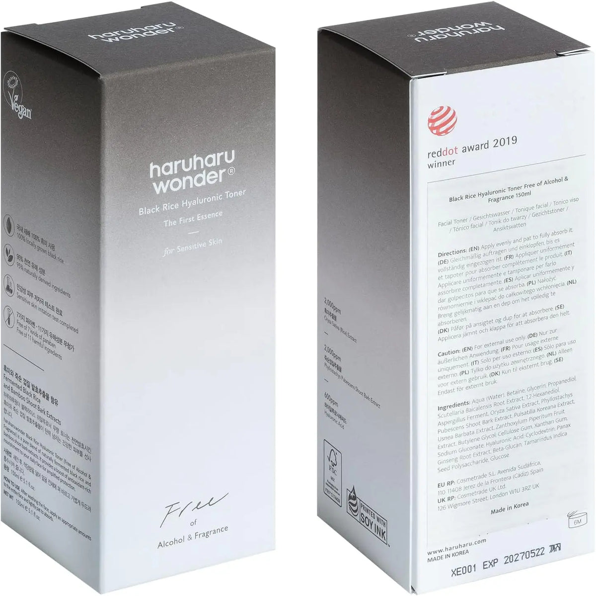 Haruharu wonder black rice hyaluronic toner 150 ml