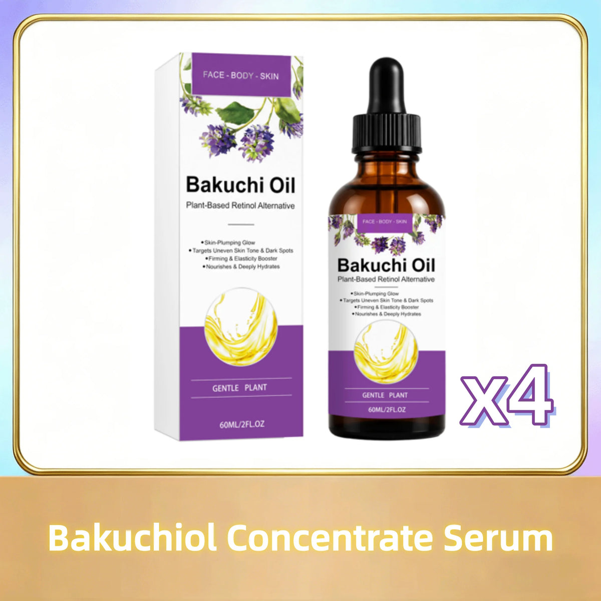 Bakuchiol Concentrate Serum High Potency Retinol Alternative Firming Smooth Skin Korean Wrinkle Care Restore Skin Healthy Glow