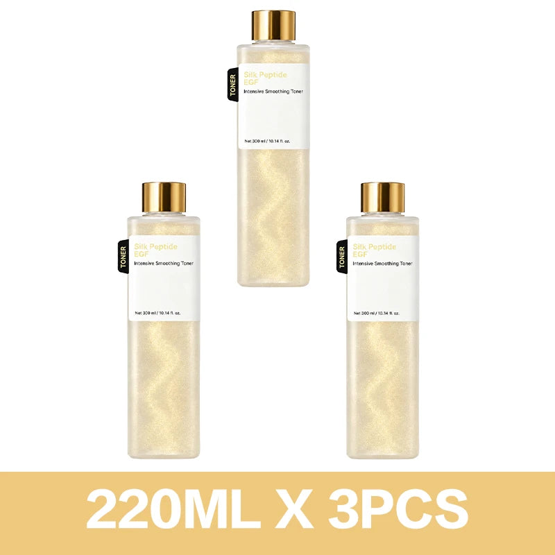 Silk Peptide EGF Facial Toner Gold Particle Smoothing Essence Water Deep Hydration Moisturizing Face Liquid Daily Korea Skincare