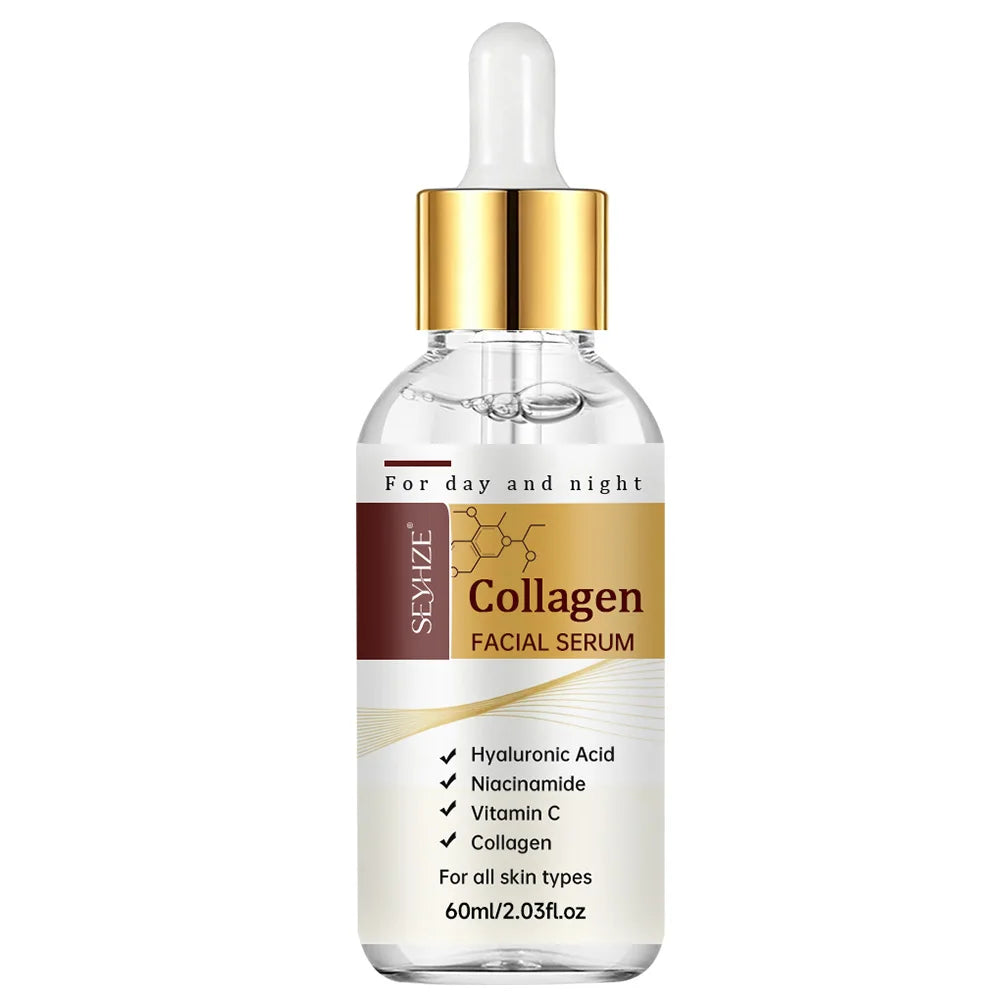 SEYHZE Collagen Facial Serum, Korean Skincare, Contains Collagen, Ceramides, Aloe Vera + Centella Asiatica, Brightens Skin Barri