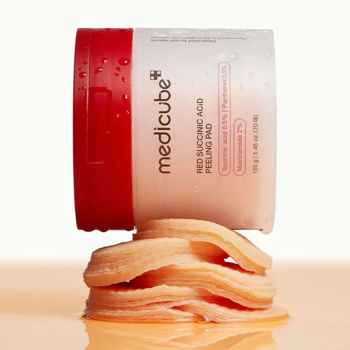 MEDICUBE RED SUCCINIC PEELING PAD 2024, Soft Pad Touch, Mild Liquid, Korean Cosmetics, Korean Skincare