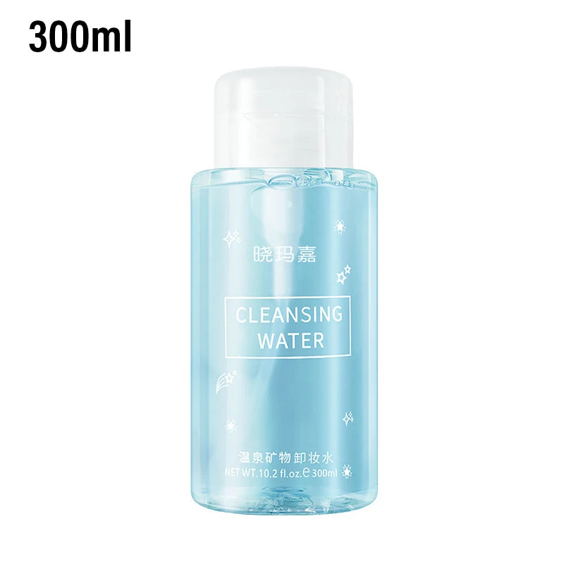 Gentle Press Pump Makeup Remover 300ml Amino Acid Cleansing Water, Deep Clean Hydrating Non-Tightening Non-Sticky Makeup Remover
