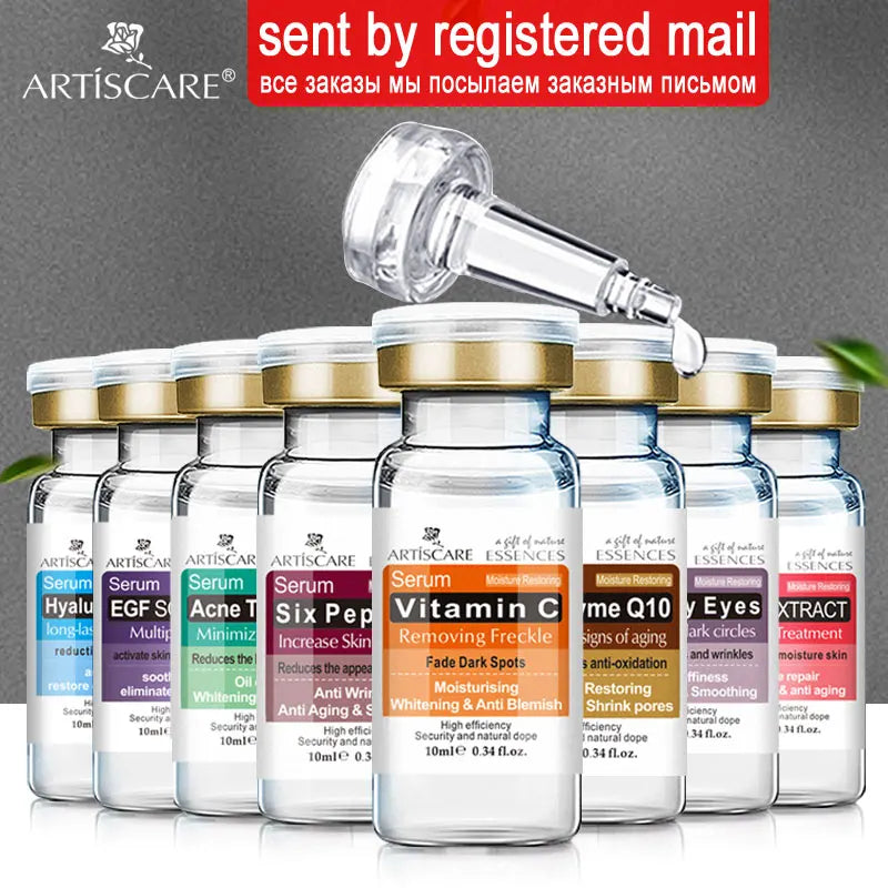 ARTISCARE Face Serum Super Luxruy 8Pcs for Moisturizing and Nourishing Face Essence Rejuvenation Skin Care