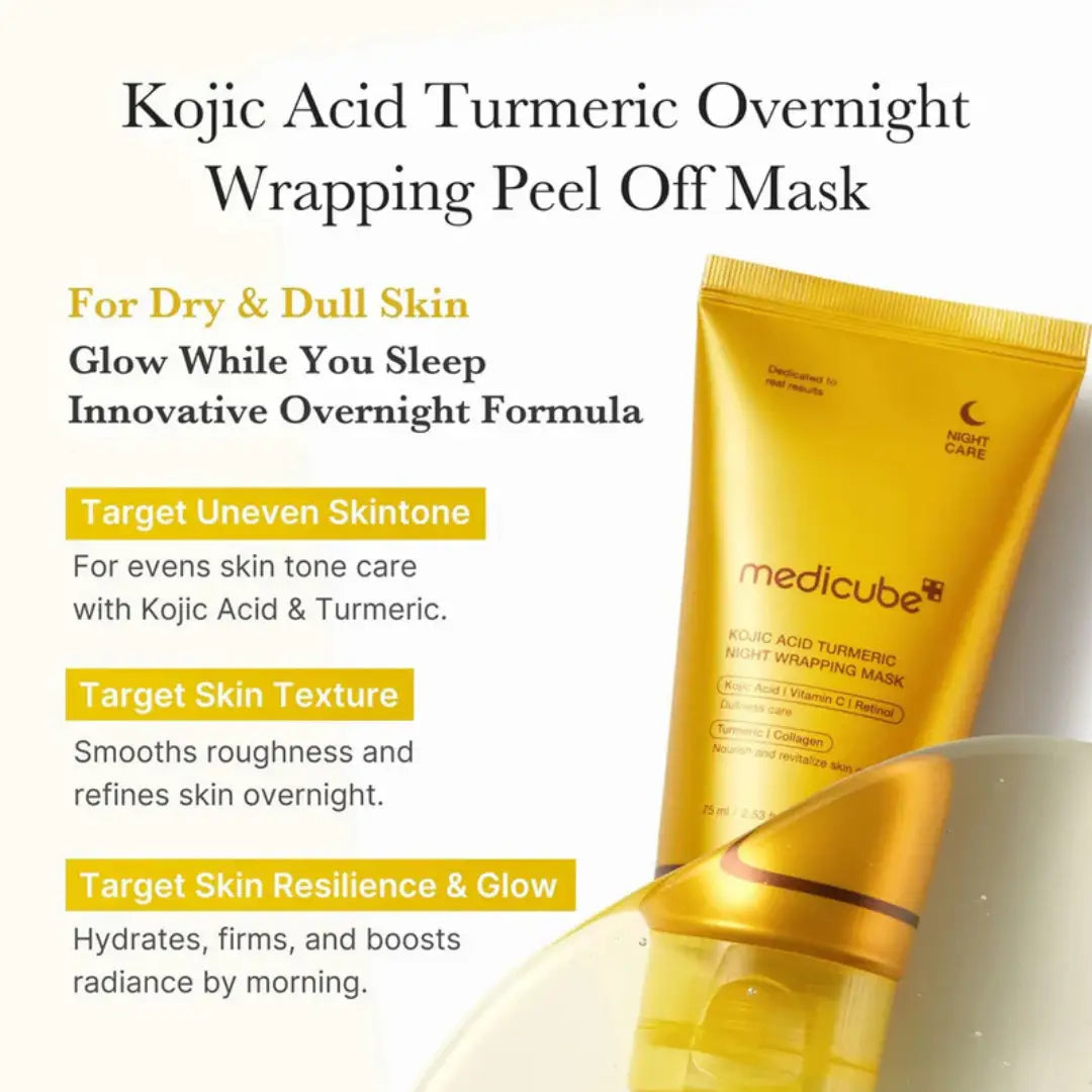 MEDICUBE Kojic Acid Turmeric Night Wrapping Mask 75ml