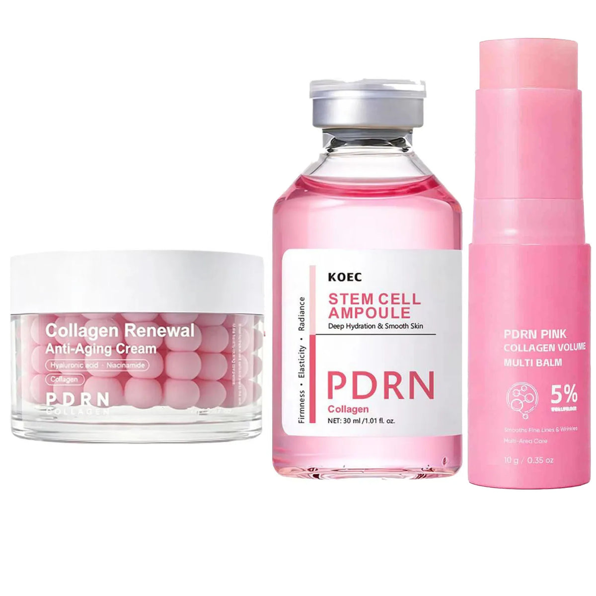 PDRN Pink Collagen Multi Balm Stick NAD+Serum+Moisturizer Face Cream Skin Booster Collagen Wrinkle Face Body Hydrating Firming