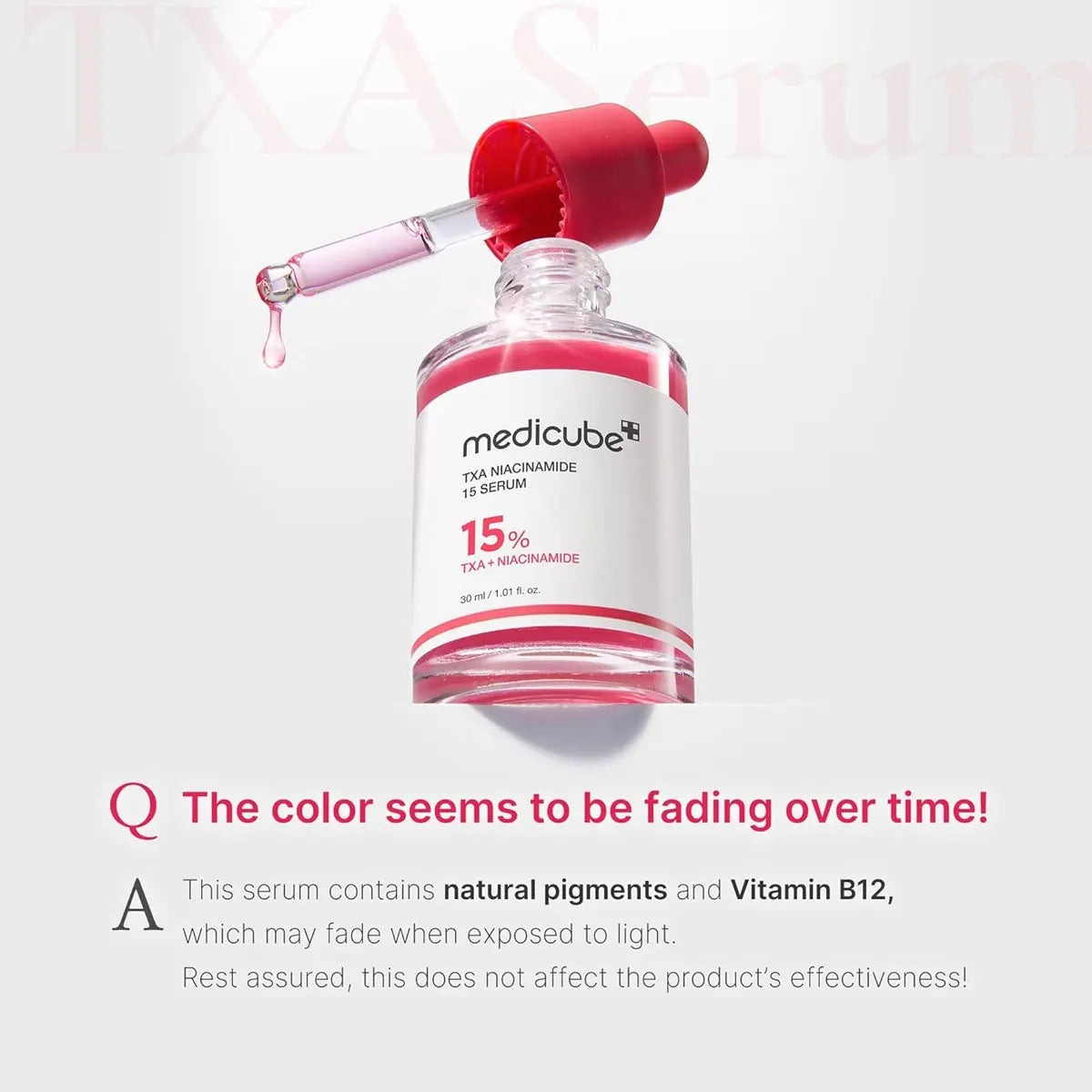 MEDICUBE TXA NIACINAMIDE 15 SERUM 30ml, Silky Liquid Texture, Light Skin Feel, Korean Cosmetics, Korean Skincare