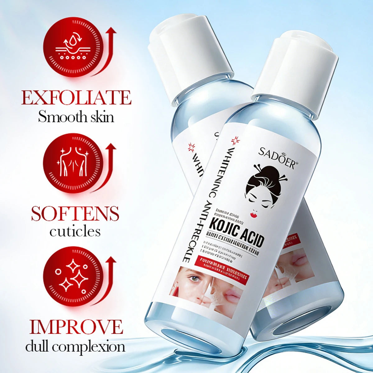 Kojic Acid Gentle Exfoliating Lotion Brightens Skin Tone And Leaves Skin Smooth And Refined Aloe Vera Coconut Exfoliating Lotion