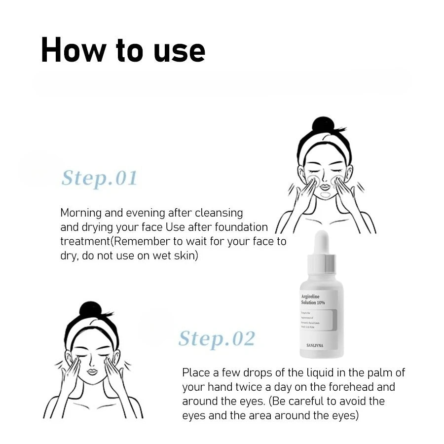 Korean Skincare Argireline Solution 10% Serum,Hydrating Anti-Aging Booster Face Serum Firming Smooth Skin Beauty Products 30ml