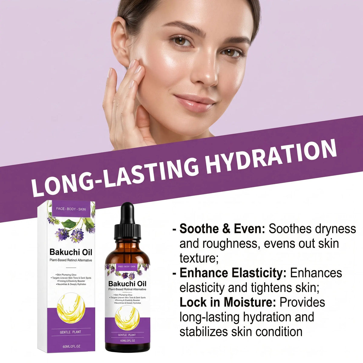 Bakuchiol Concentrate Serum High Potency Retinol Alternative Firming Smooth Skin Korean Wrinkle Care Restore Skin Healthy Glow