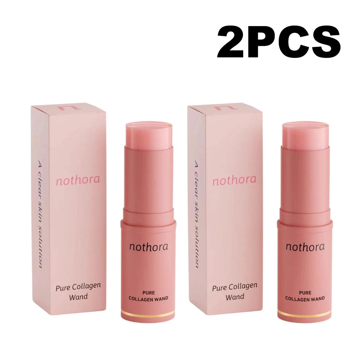 Nothora Pure Collagen Wand Pink Multi Balm Stick Enhance Radiance Boost Elasticity Facial Moisturizer Plumping For Face Eye Neck