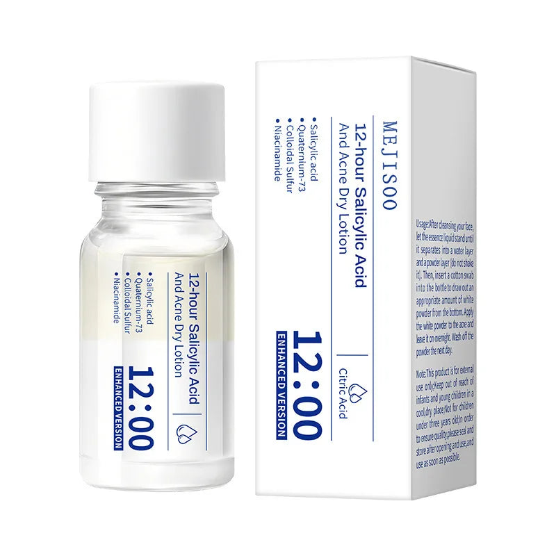 Korean Salicylic Acid Acne Remove Lotion 10ml Reduce Facial Dryness Acne Control Oil Refresh Not Greasy Day&Night Double Repair