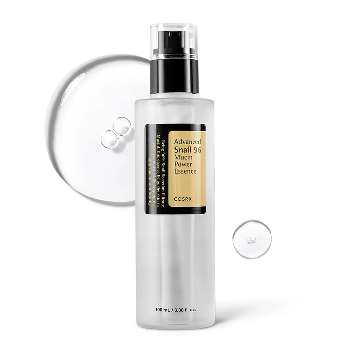 COSRX Snail Mucin 96 Power Repairing Essence 100ml, Quick Absorption, Mild Formula, Korean Cosmetics, Korean Skincare