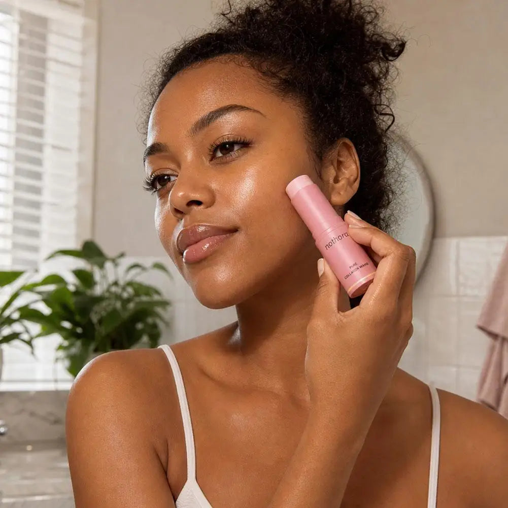 Nothora Pure Collagen Wand Pink Multi Balm Stick Enhance Radiance Boost Elasticity Facial Moisturizer Plumping For Face Eye Neck