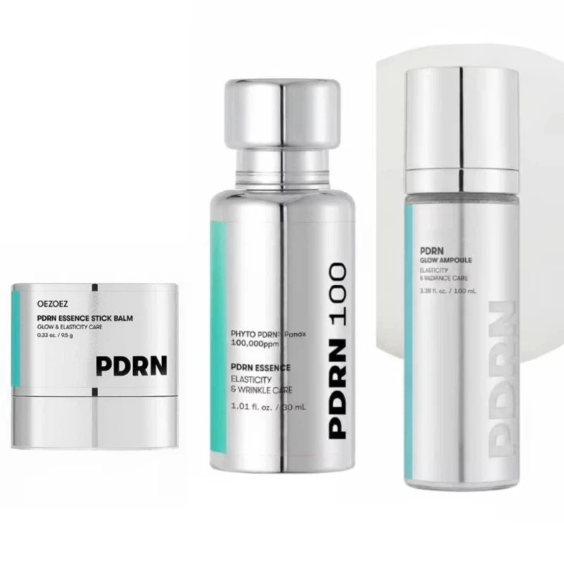 Korean Skincare PDRN Collagen Essence And Glow Stick Balm Set Firming Moisturizing Face Hydrate Nourishing Lightweight Efficient