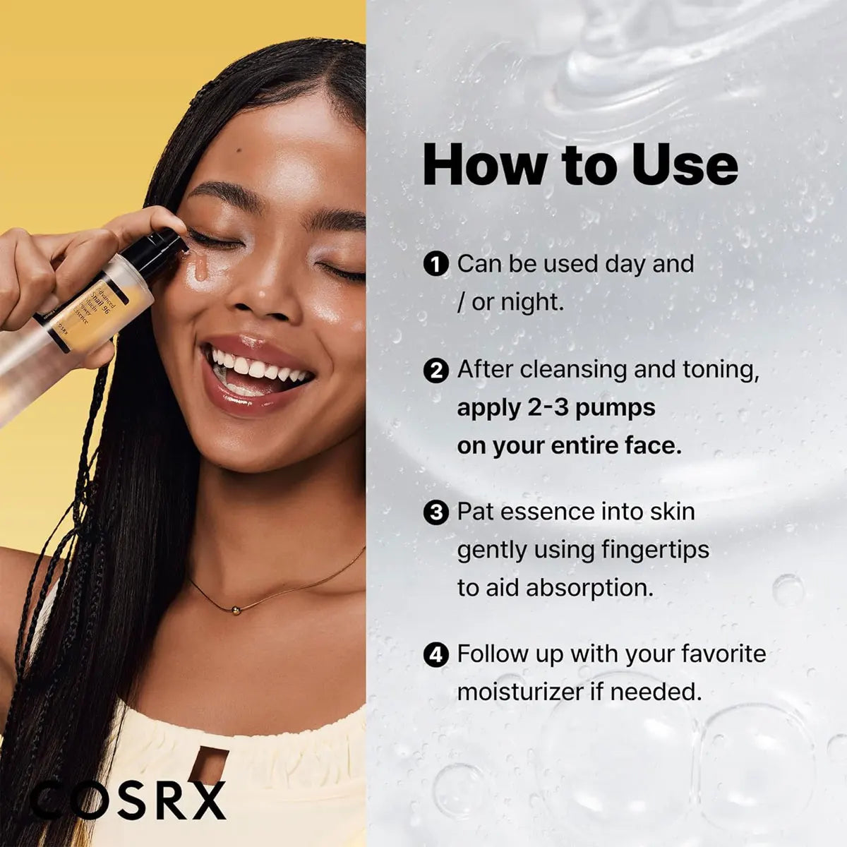 COSRX Snail Mucin 96 Power Repairing Essence 100ml, Quick Absorption, Mild Formula, Korean Cosmetics, Korean Skincare