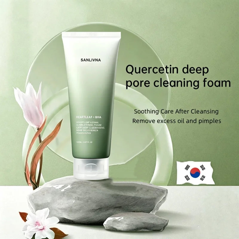 Korean Heartleaf Face Wash Cleaner Foam Deep Cleaning Pore Control Makeup Cleansing Oil Original Skincare Face Cleaning Sets