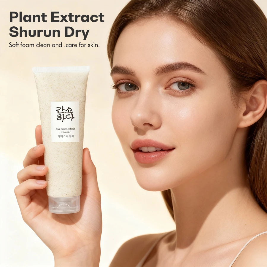 Korean Facial Brightening Cleanser,Low-pH Korean Rice Water Face Wash for Sensitive,Dry Skin,Gentle Face Wash for Moisturizing