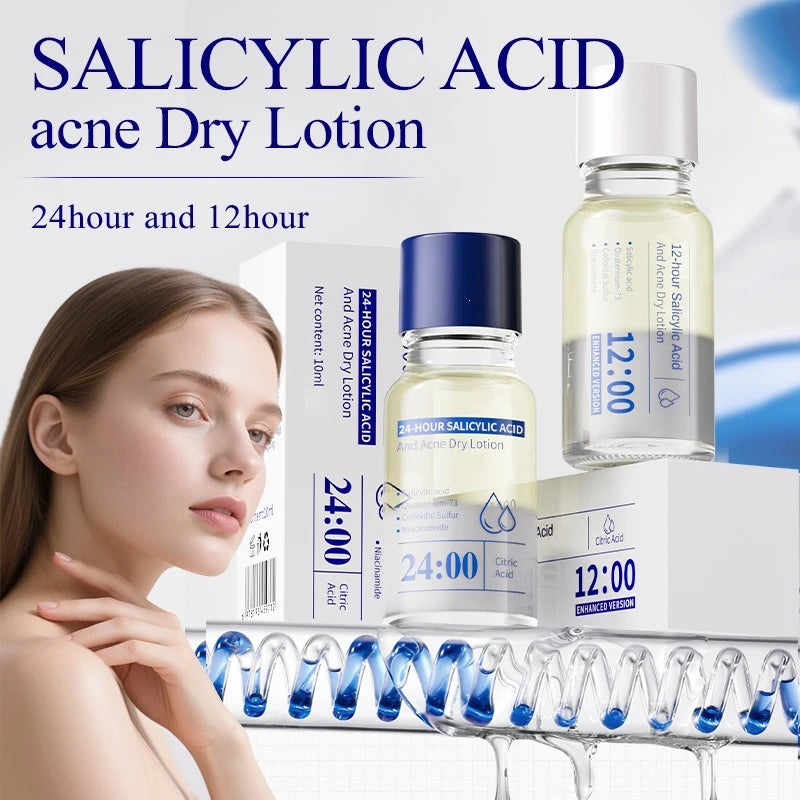 Korean Salicylic Acid Acne Remove Lotion 10ml Reduce Facial Dryness Acne Control Oil Refresh Not Greasy Day&Night Double Repair