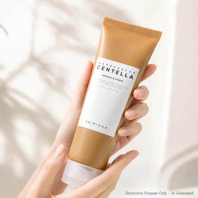 Korean Skincare Centella Ampoule Foam,Face Cleanser & Moisturizing Deep Cleansing,Gentle Daily Cleanser for Soft Skin 125ml