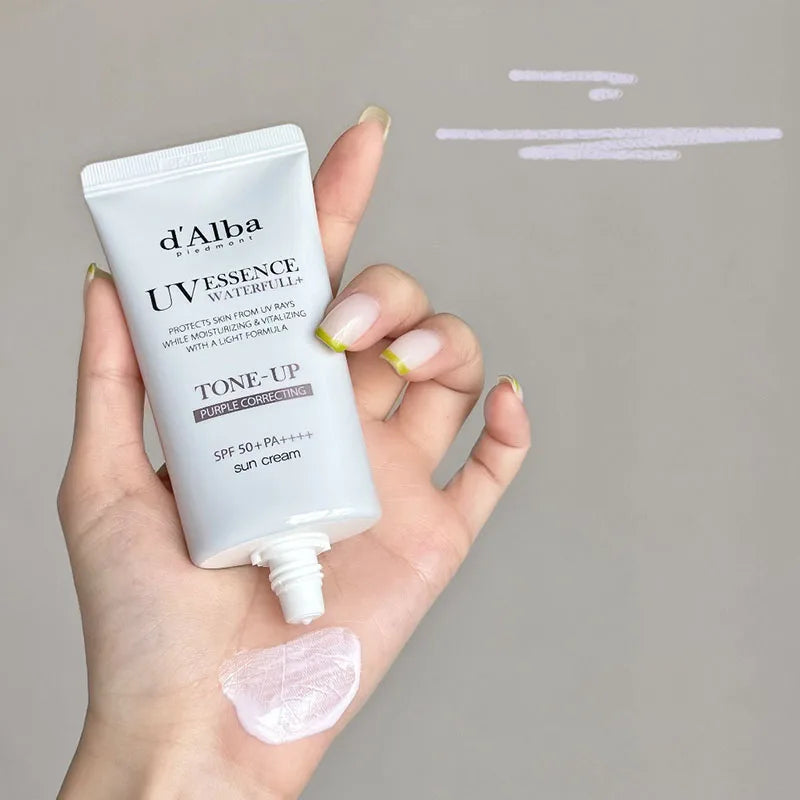 d'Alba Sunscreen Purple UV Essence Waterfull Sun Cream 50mL SPF50+ PA++++ Moisturizing Gentle Nourishing Refreshing Skin Care