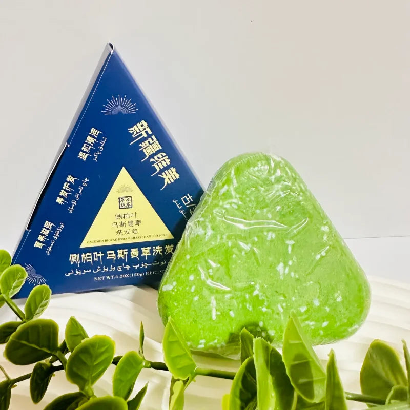 Anti Hair Loss Shampoo Bar With Cypress Leaf & Usnea, Controls Oily Hair & Dandruff, Relieves Scalp Volumizing Natural Hair Care