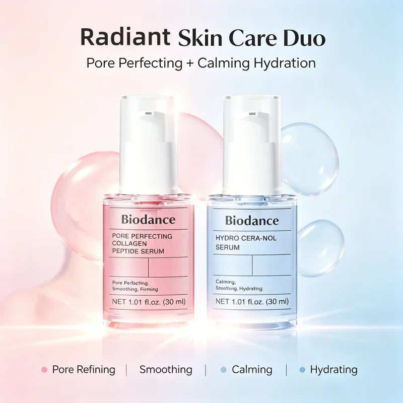 Korean Skincare Collagen Peptide & Hydro Cera-nol Serum,Facial Pore Minimizing,Firming and Hydration Boost Serum 30ml