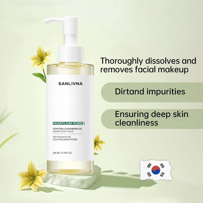 Korean Heartleaf Face Wash Cleaner Foam Deep Cleaning Pore Control Makeup Cleansing Oil Original Skincare Face Cleaning Sets