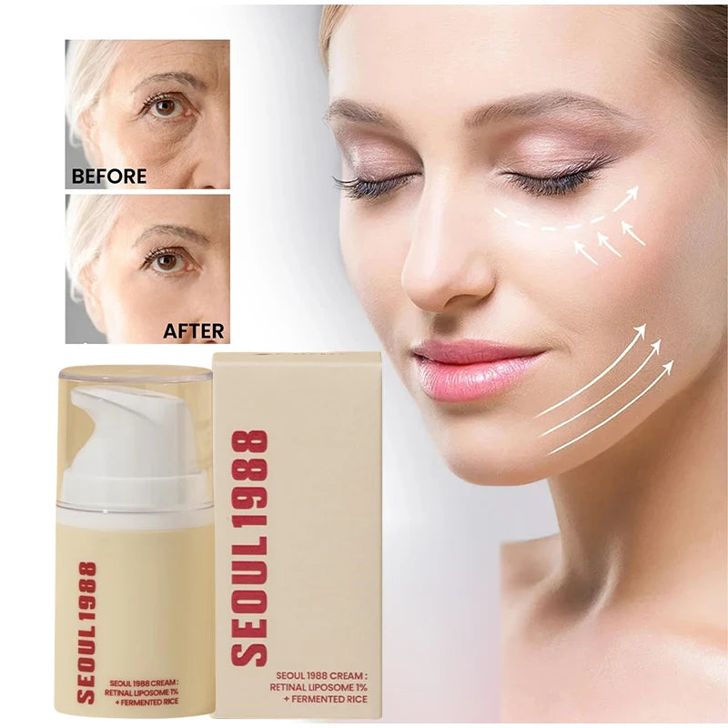 Seoul 1988 Retinol Ginseng Eye Cream Face Cream Set Anti-aging Firm Moisturizer Diminish Wrinkles Eye Essence Facial Care Repair