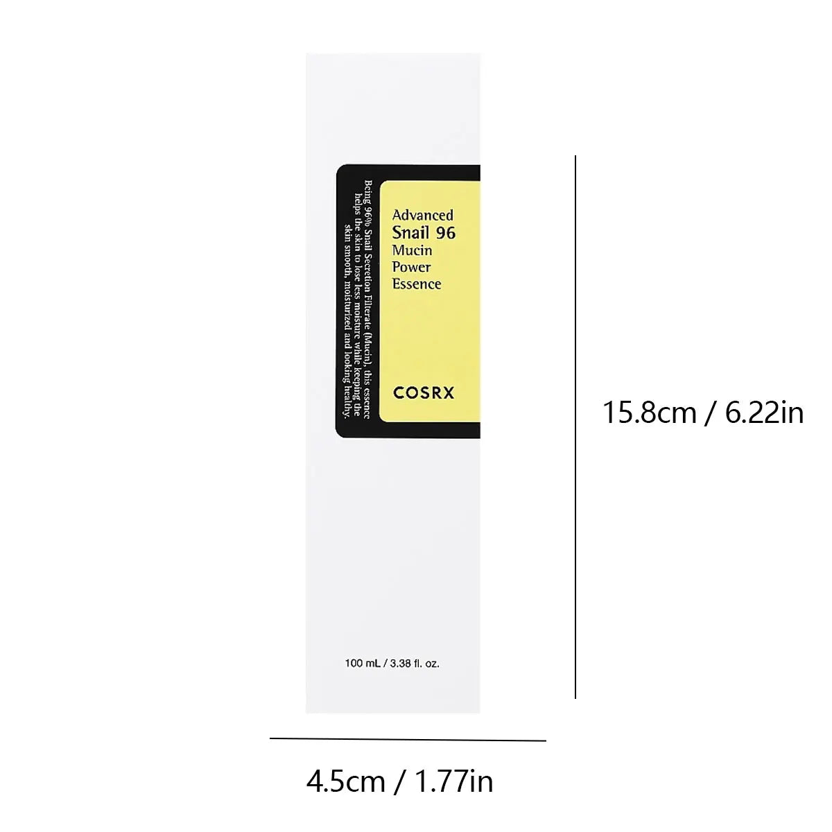 COSRX Snail Mucin 96 Power Repairing Essence 100ml, Quick Absorption, Mild Formula, Korean Cosmetics, Korean Skincare