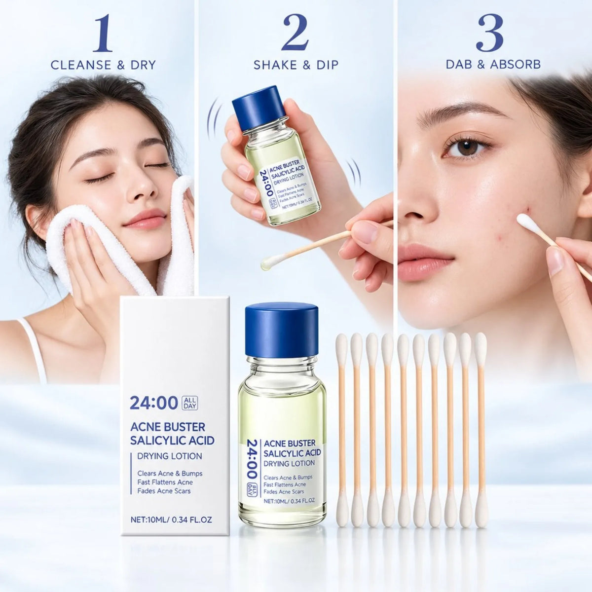 Salicylic Acid Acne Treatment Serum Moisturizing Oil Control Spot Corrector Pimple Relief Fades Acne Mark Facial Skin Care Serum
