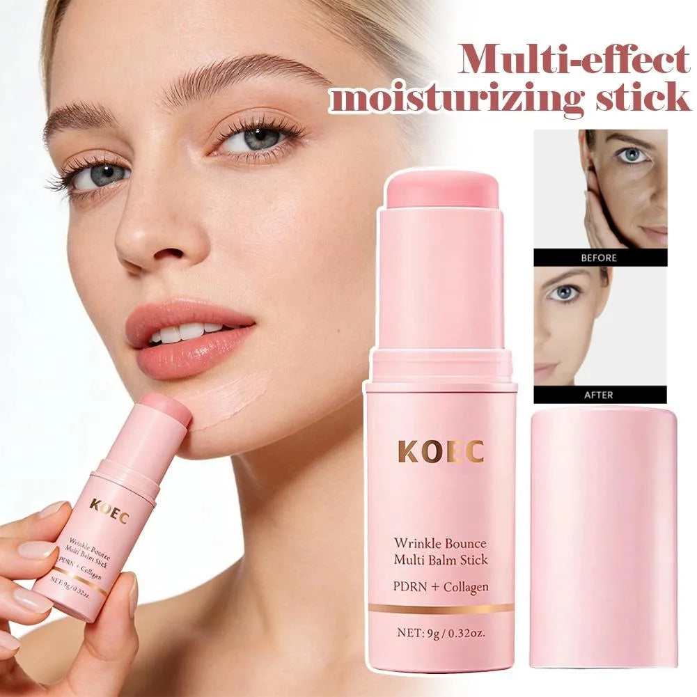 PDRN Collagen Wrinkle Bounce Multi Balm Korean Skin Care Cream Stick For Lasting Moisturizing Smoothing Wrinkle Deep Hydrating