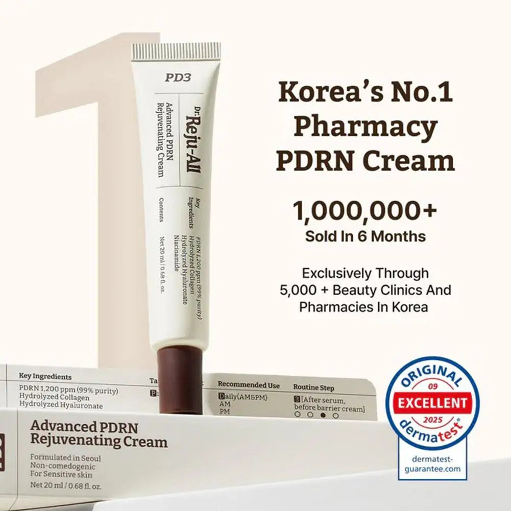 20ml Korean Dr.Reju-All Advanced PDRN Rejuvenating Cream Original Brand Collagen Niacinamide Repair Skin Barrier Smoothing Cream