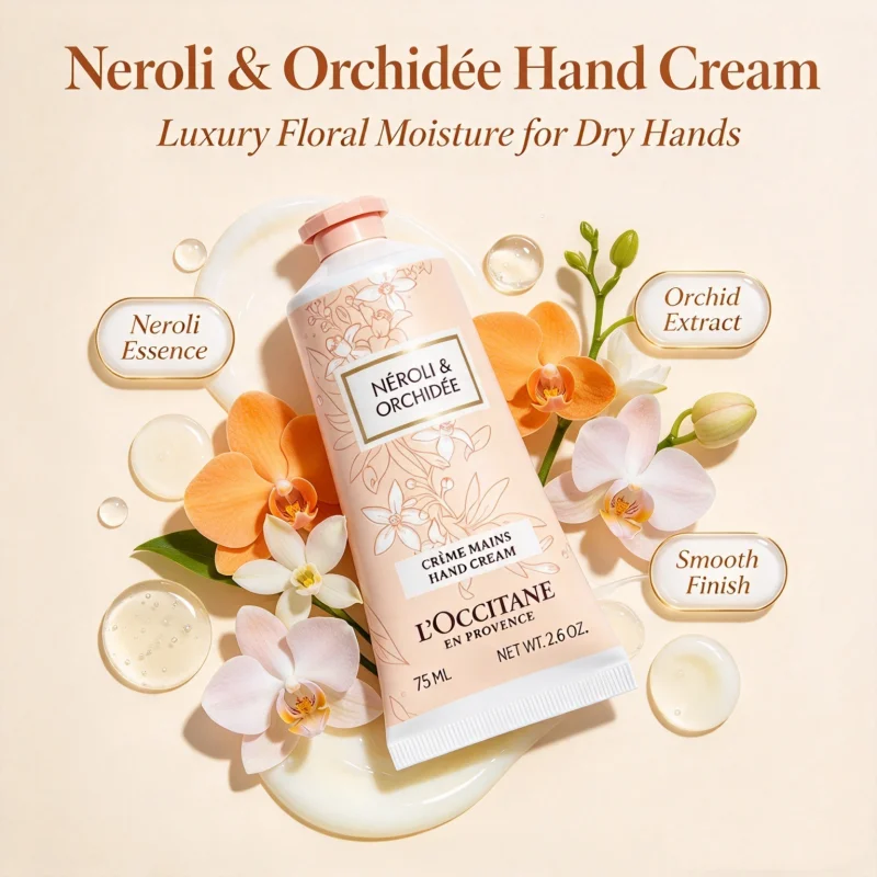 L'OCCITANE 20% Shea Butter,Rose Cherry Blossom Hand Cream,Nourishes Protects Dry Hands Fast Absorbing Non Greasy Lotion Skincare
