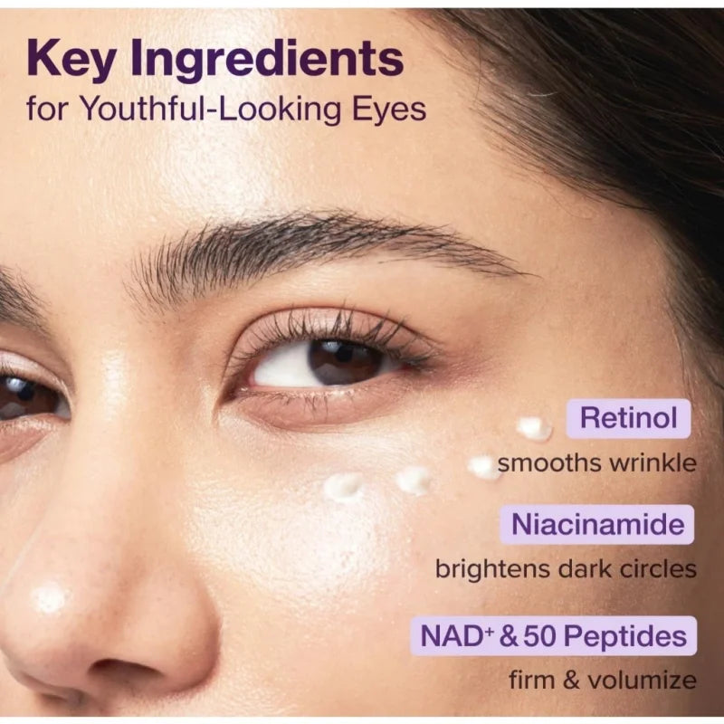 Korean Skincare No.9 NAD Retinol Eye Cream for Anti-Aging,Gentle Retinal Face Moisturizing Firmer Skin Eye Care Gifts for Women