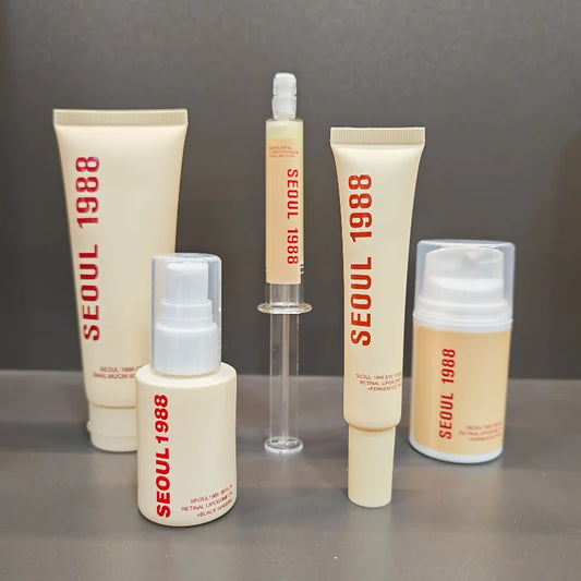 Seoul 1988 Retinol Ginseng Eye Cream Face Cream Set Anti-aging Firm Moisturizer Diminish Wrinkles Eye Essence Facial Care Repair