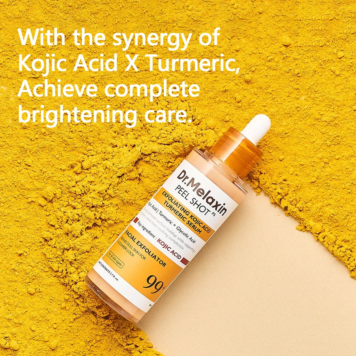 Dr.Melaxin PEEL SHOT EXFOLIATING KOJIC ACID TURMERIC SERUM 80ml, Clear Dullness, Purify Pores, Korean Cosmetics, Korean Skincare