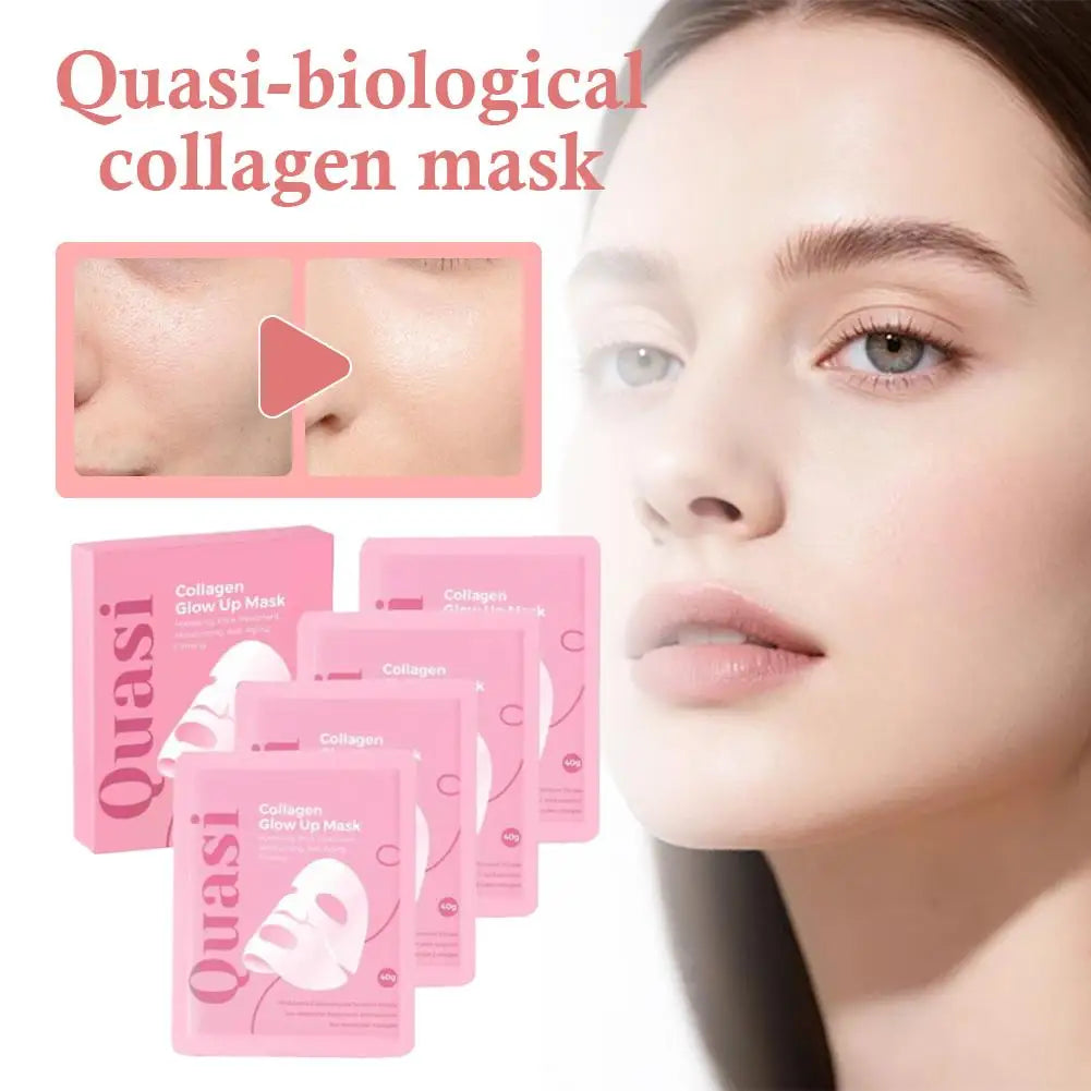4Pcs Bio Collagen Overnight Mask Mild Korean Nourish Anti Aging Brightening Pore Minimizing Smooth Fine Line Reducing Mask 2026