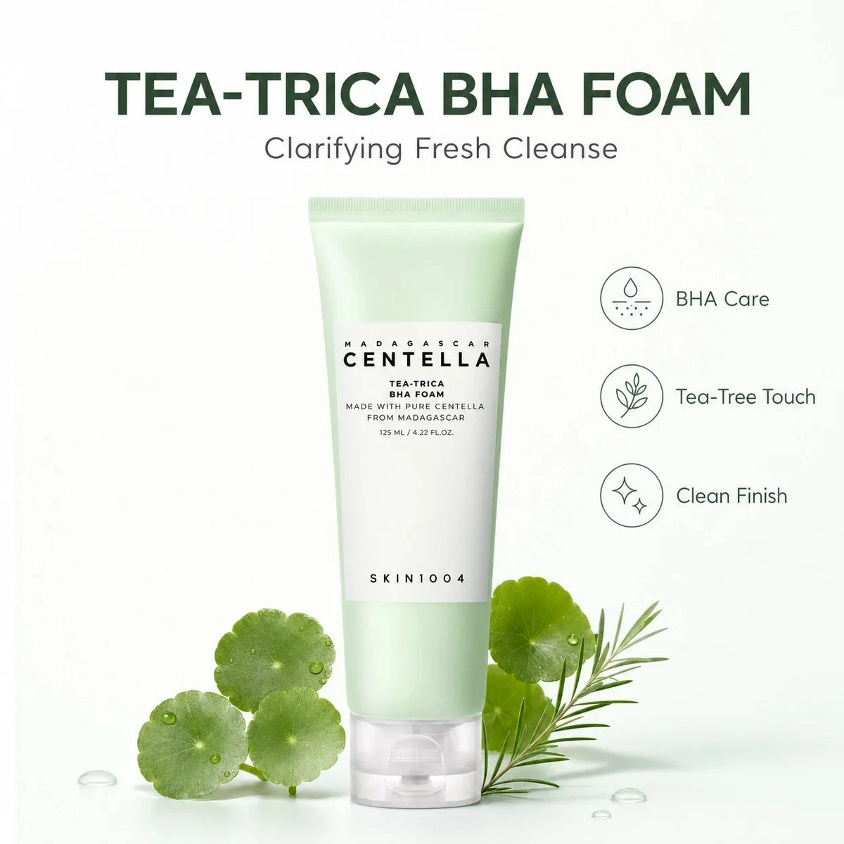 Korean Centella Poremizing Deep Cleansing Foam,Tone Brightening Cleansing Gel Foam,Facial Moisturizing Fresh Cleanser 125ml
