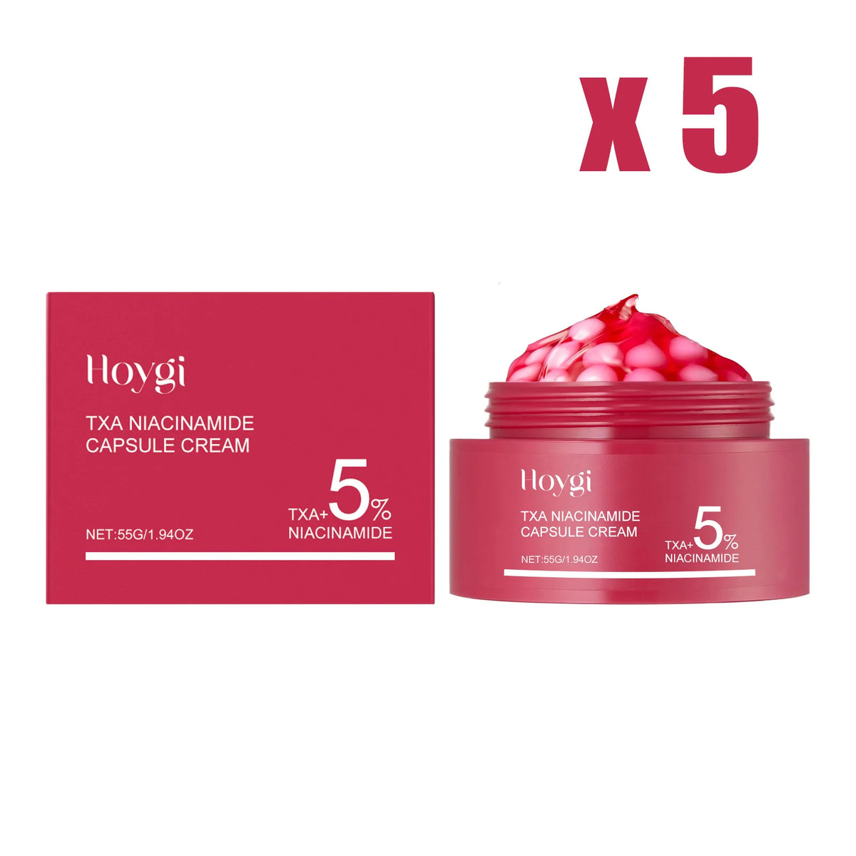 55g Nicotinamide Moisturizing Capsule Cream Nourishing Hydration Skin Lock in Moisture Refreshing Facial Care Cream for Dry Skin
