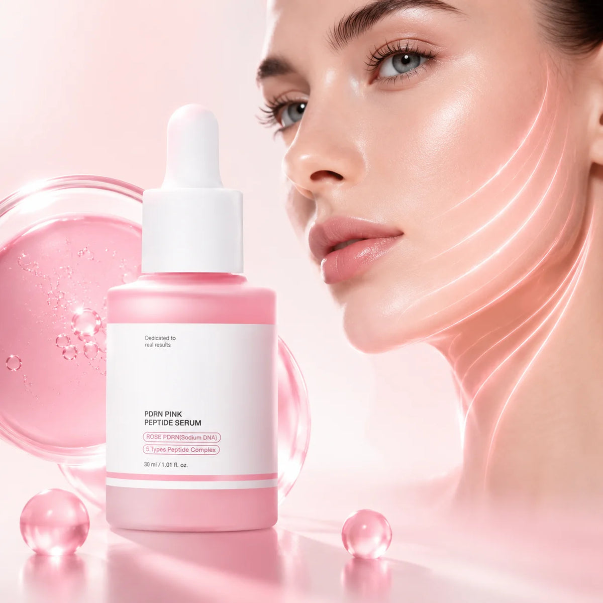 Korean Premium Peptide Collagen Serum Deep Hydration Refine Skin Texture