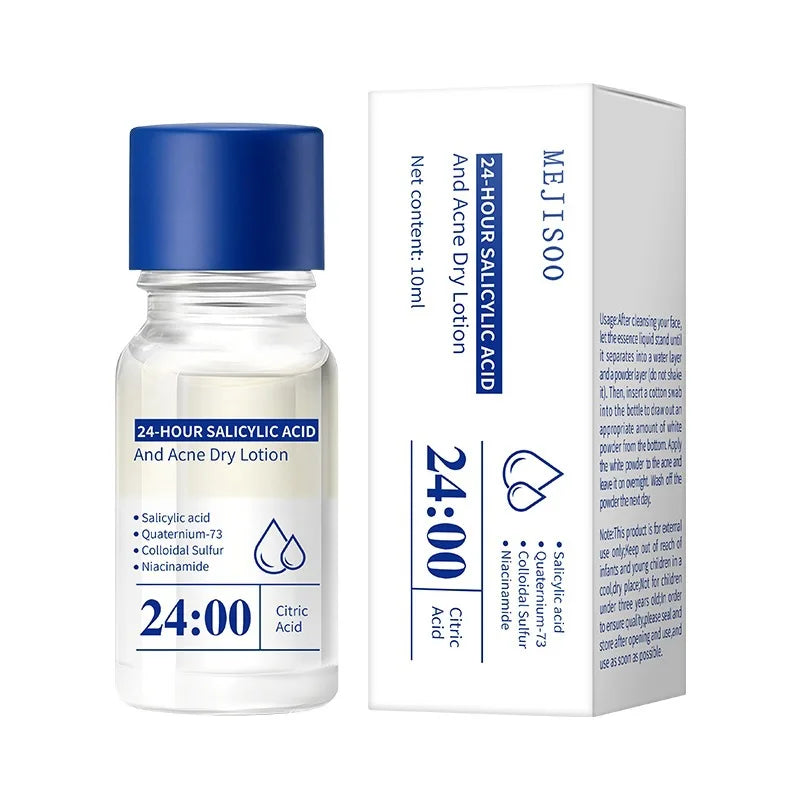 Korean Salicylic Acid Acne Remove Lotion 10ml Reduce Facial Dryness Acne Control Oil Refresh Not Greasy Day&Night Double Repair