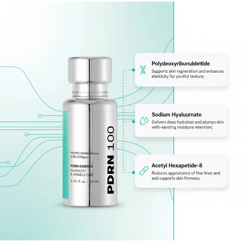 Korean Skincare PDRN Collagen Essence And Glow Stick Balm Set Firming Moisturizing Face Hydrate Nourishing Lightweight Efficient