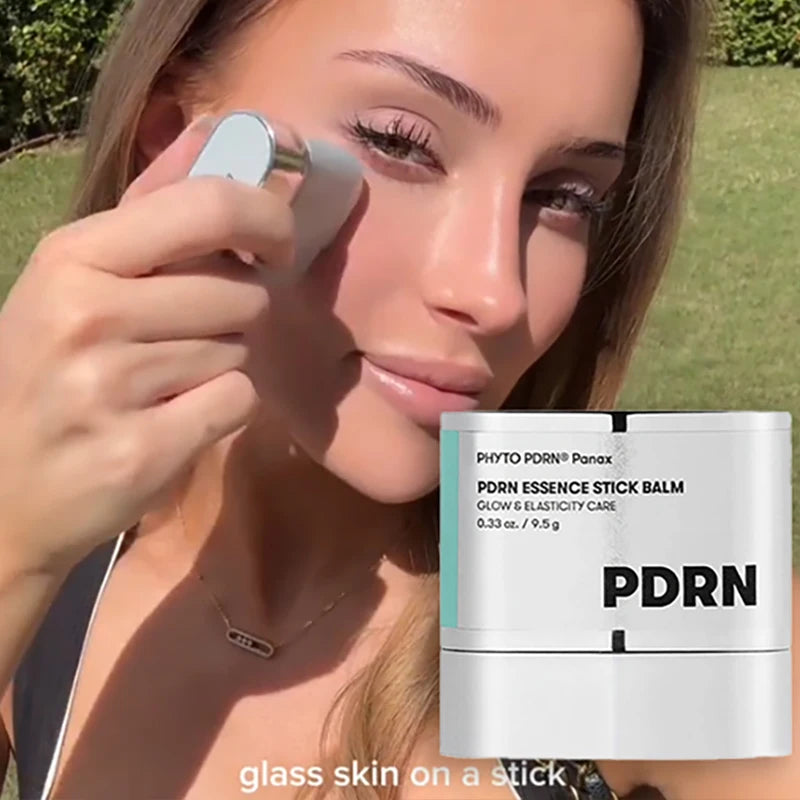 Korean Skincare PDRN Collagen Essence And Glow Stick Balm Set Firming Moisturizing Face Hydrate Nourishing Lightweight Efficient