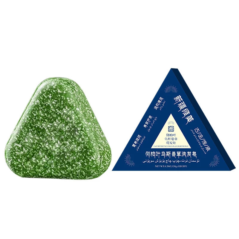 Anti Hair Loss Shampoo Bar With Cypress Leaf & Usnea, Controls Oily Hair & Dandruff, Relieves Scalp Volumizing Natural Hair Care