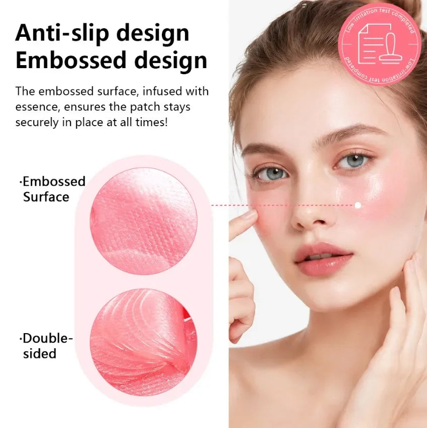 PDRN Pink Gel Under Eye Patches 30 Pairs | Moisturizing, Soothing, Firming, Reduce Fine Lines for Delicate Eye Skin