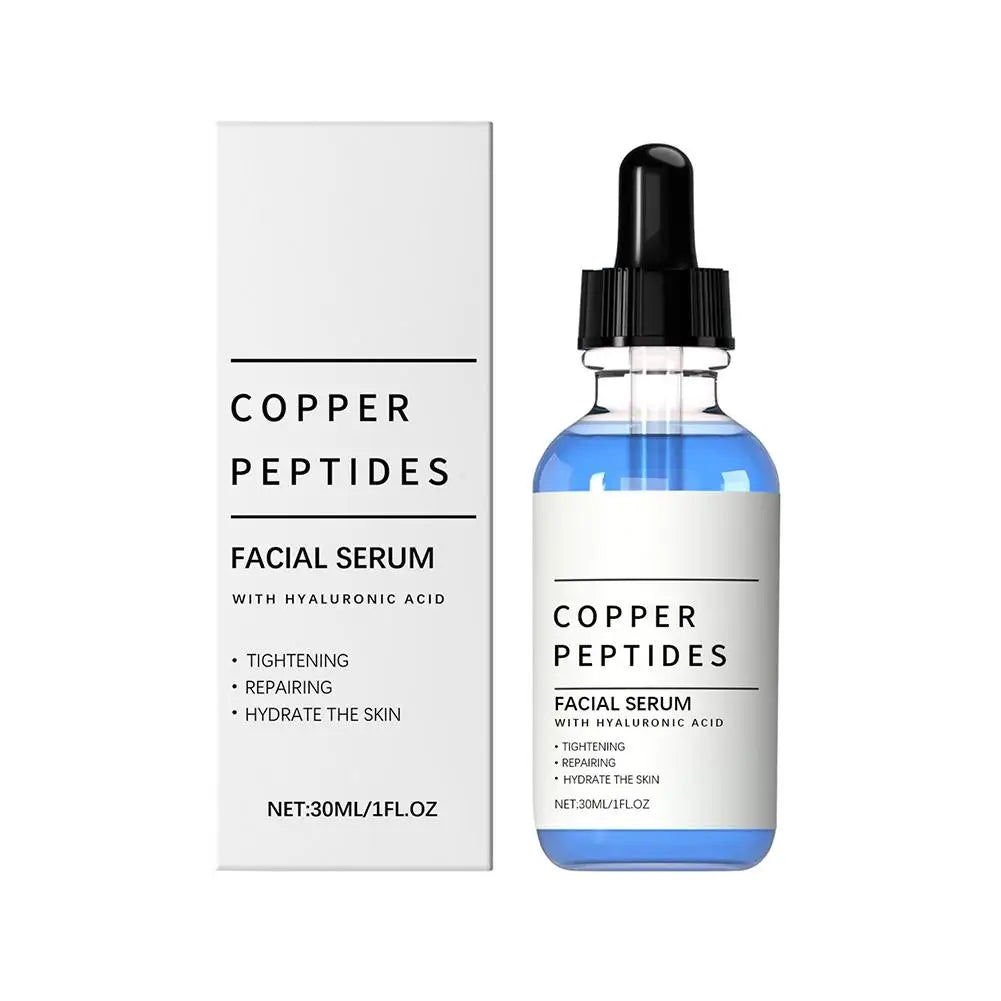 30ML Copper Peptide Serum for Face with Hyaluronic Acid, Copper Peptide Face Serum Moisturising Soothing for Fine Lines Skincare