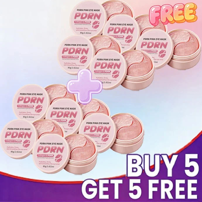 PDRN Pink Gel Under Eye Patches 30 Pairs | Moisturizing, Soothing, Firming, Reduce Fine Lines for Delicate Eye Skin