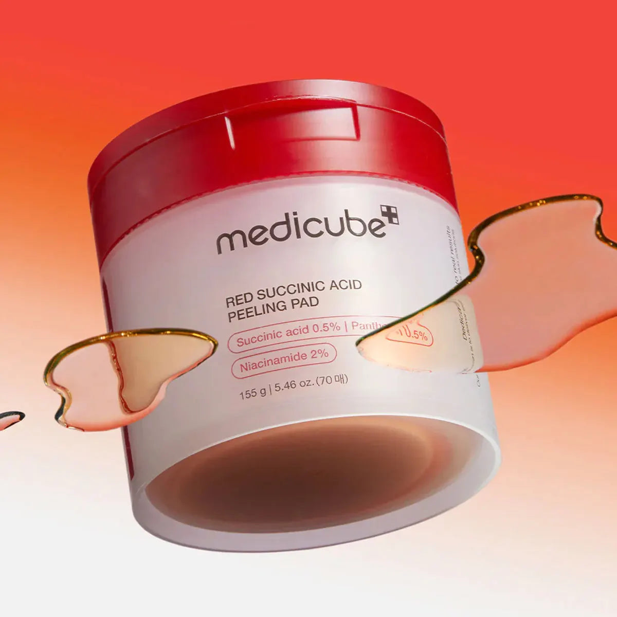 MEDICUBE RED SUCCINIC PEELING PAD 2024, Soft Pad Touch, Mild Liquid, Korean Cosmetics, Korean Skincare