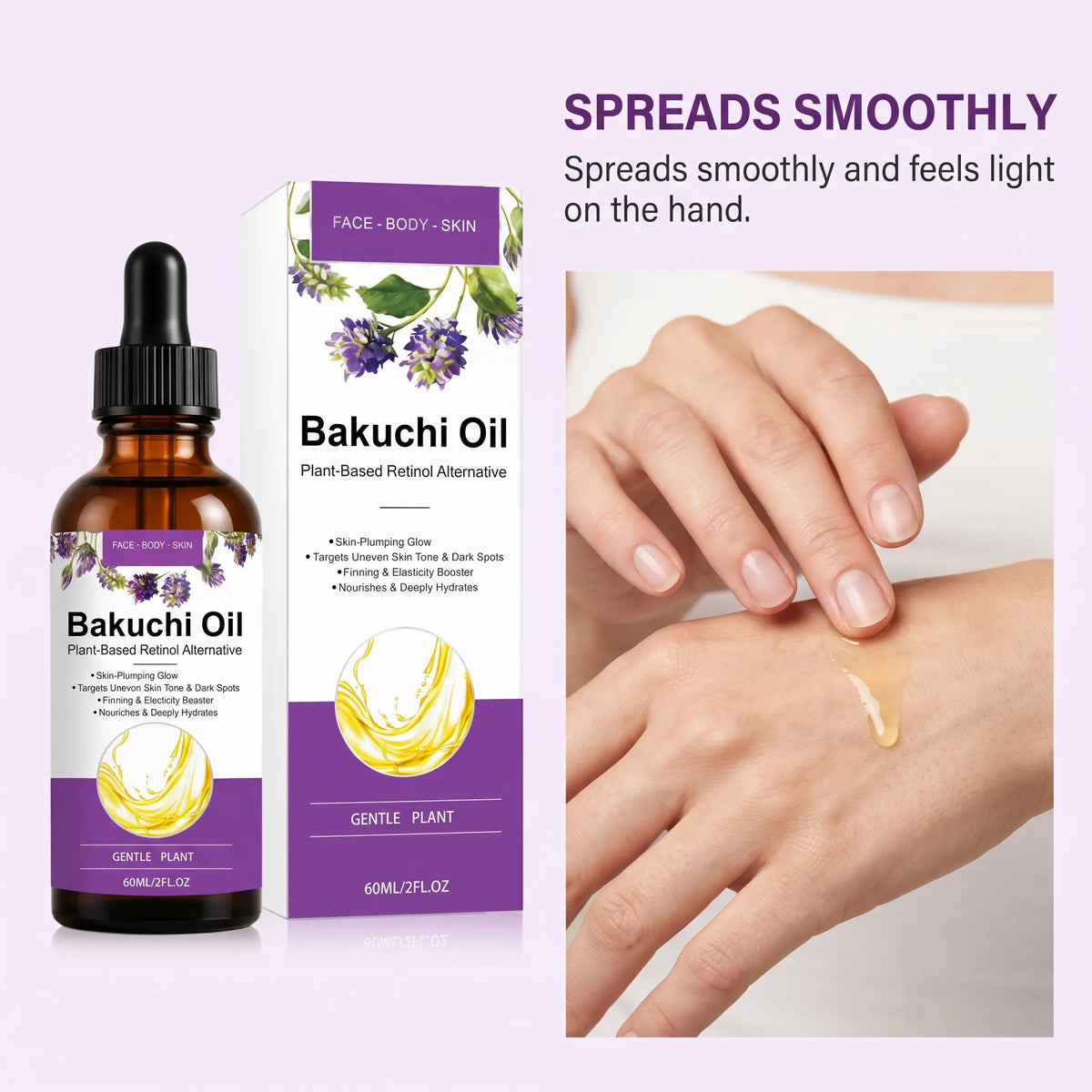 Bakuchiol Concentrate Serum High Potency Retinol Alternative Firming Smooth Skin Korean Wrinkle Care Restore Skin Healthy Glow
