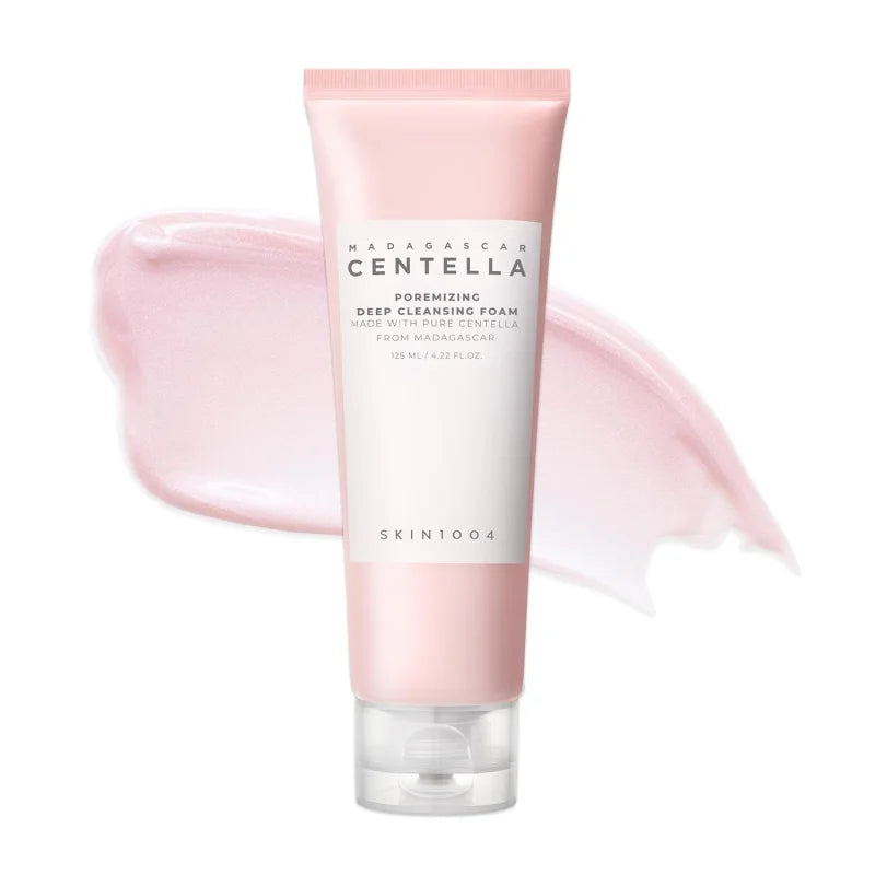 Korean Skincare Centella Moisturizing Pore Cleansing Set,Poremizing Quick Clay Stick Mask & Facial Deep Cleansing Cleanser Foam